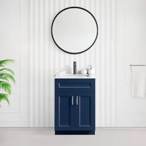 Tesoro 24" Shaker Bathroom Vanity With Quartz Countertop (MDF)
