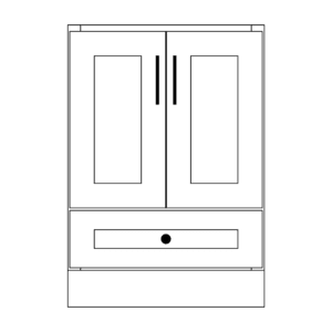 24" - Bottom - 1 Drawer