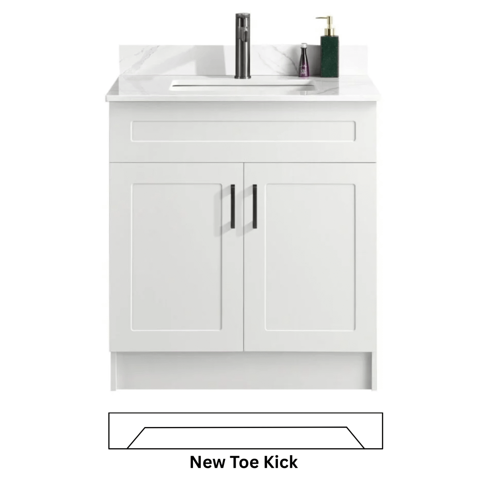 30” Bathroom Vanity (HDF) – Regular Shaker/Free Standing