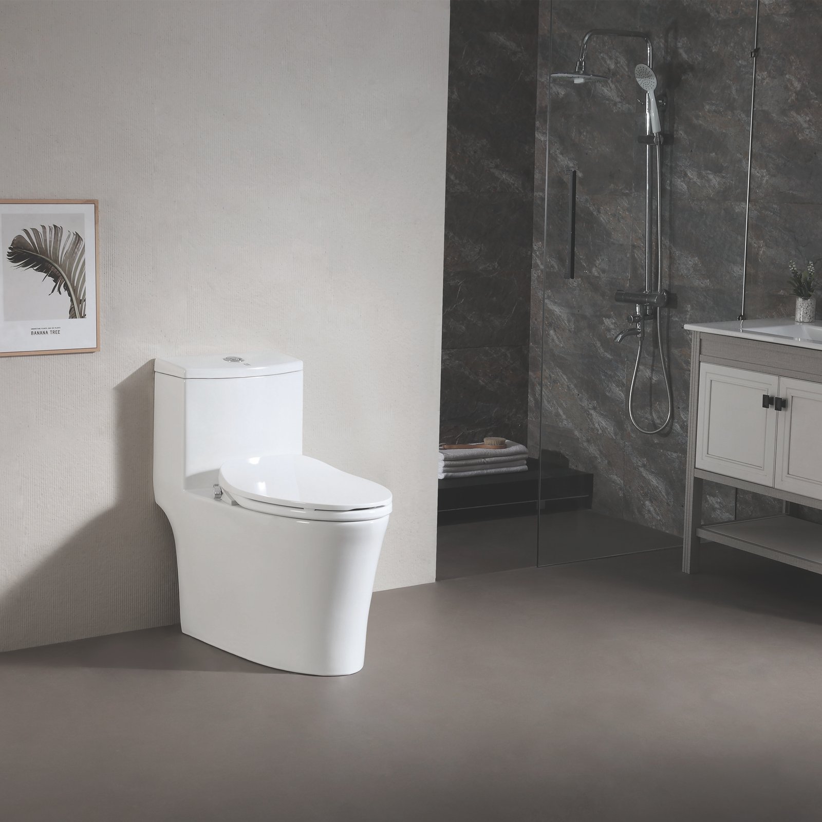 VOXX-2167 Elongated High Efficiency 1-Piece Toilet- Dual Flush - Image 6