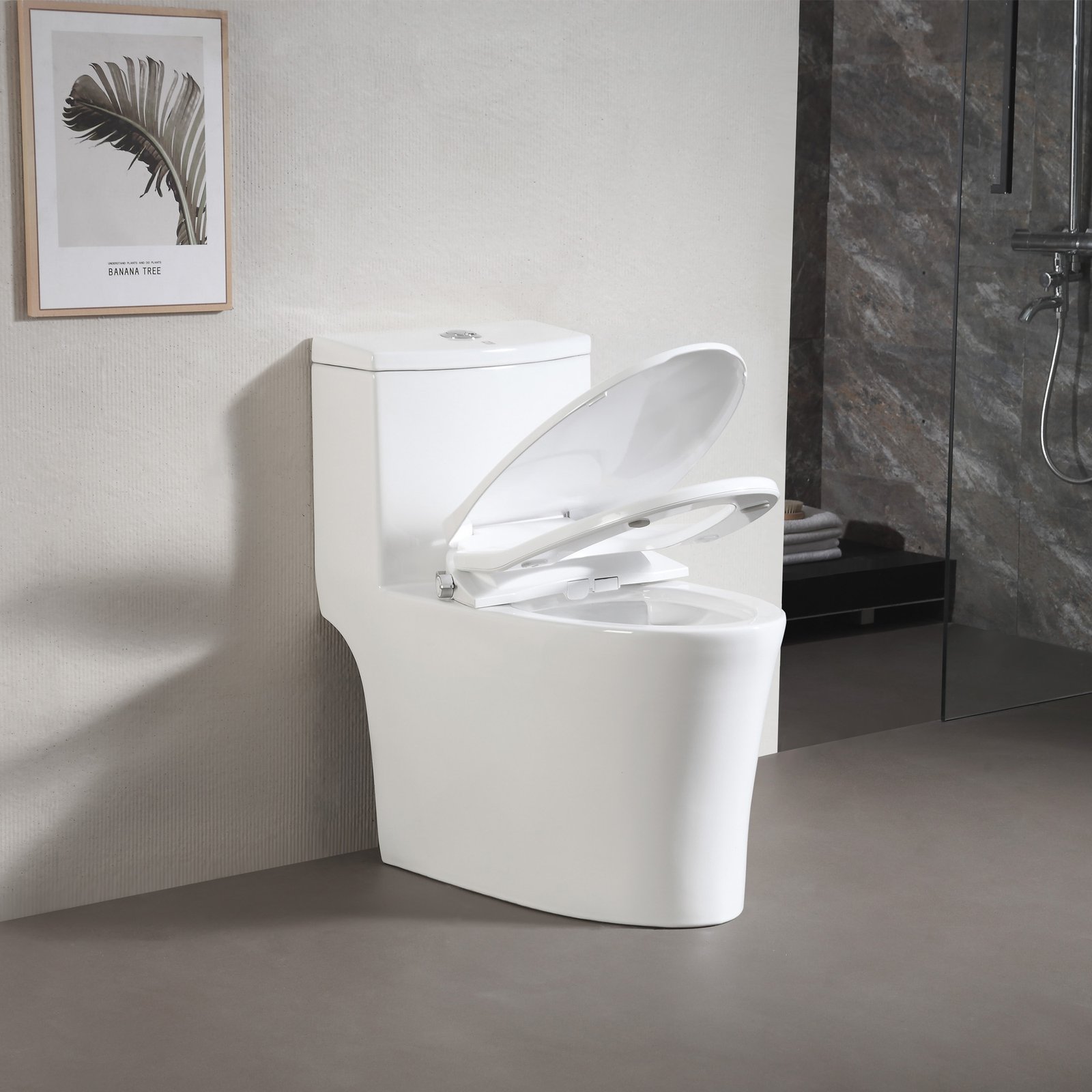 VOXX-2167 Elongated High Efficiency 1-Piece Toilet- Dual Flush - Image 7